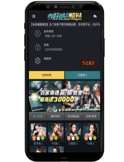 娛樂城詐騙平台畫面